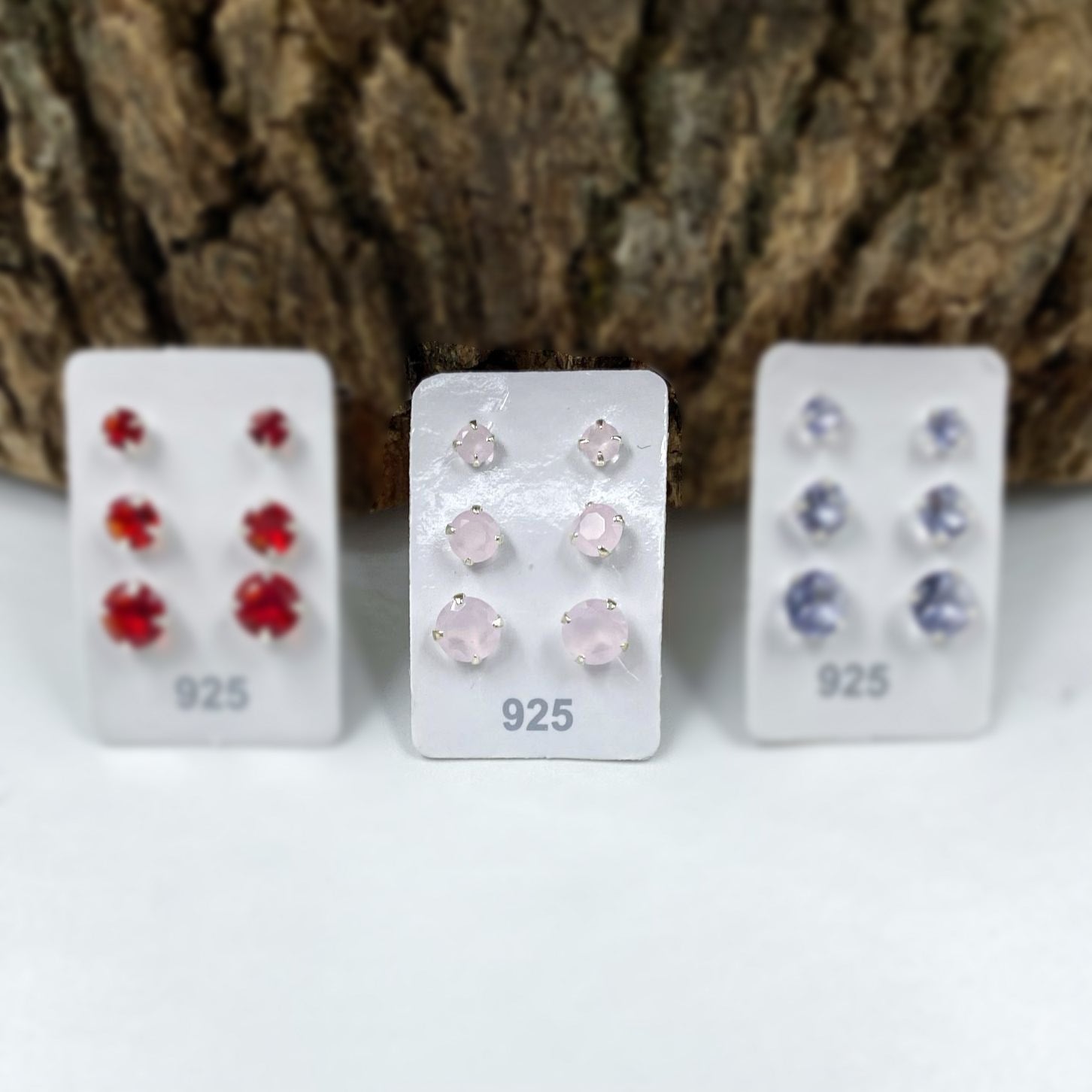 Kit Brincos Redondos com Pedras De Zircônia em Prata 925