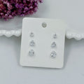 Kit Brincos Gotas com Pedras de Zircônias Cristal em Prata 925