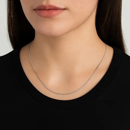 Corrente Veneziana V12 em Prata 925 (45cm)